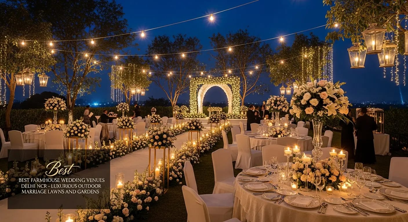 Farmhouse Wedding Venues Delhi NCR | CosmicWedding.ai
